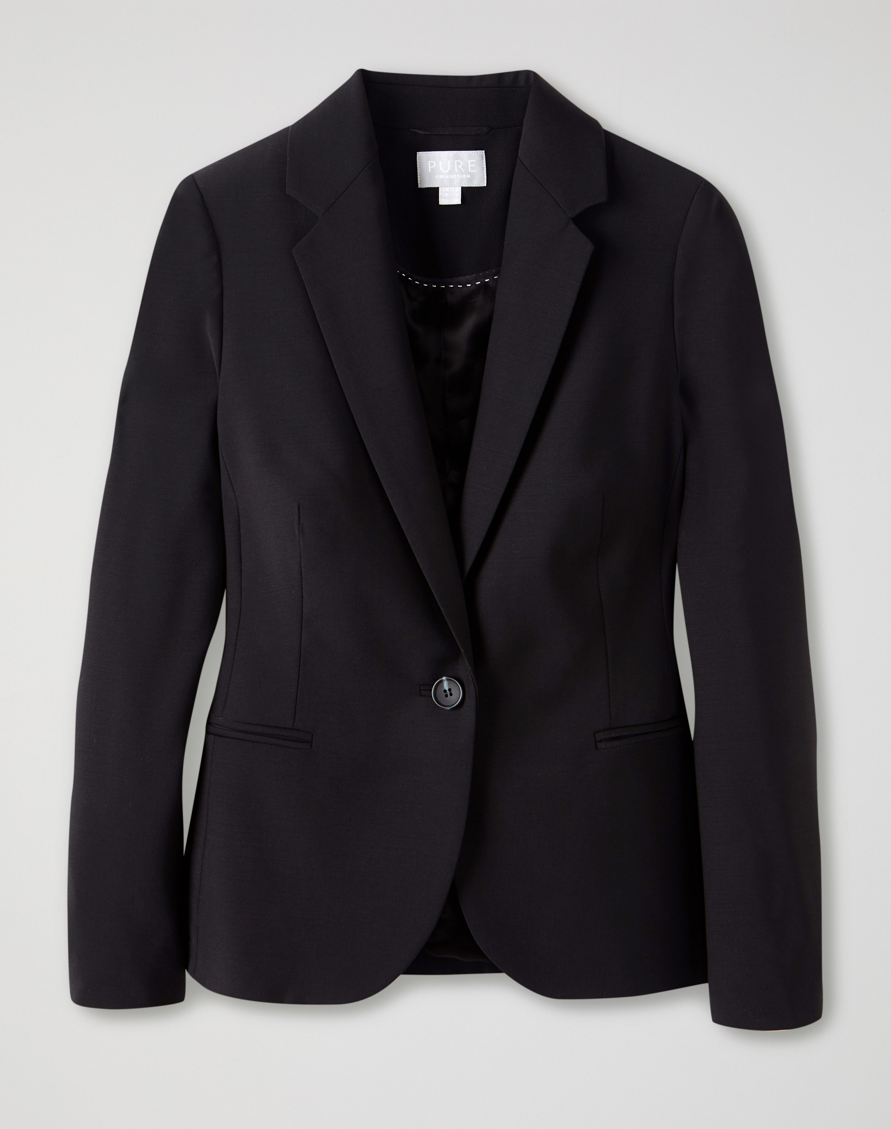 Black | Wool Blazer | Pure Collection