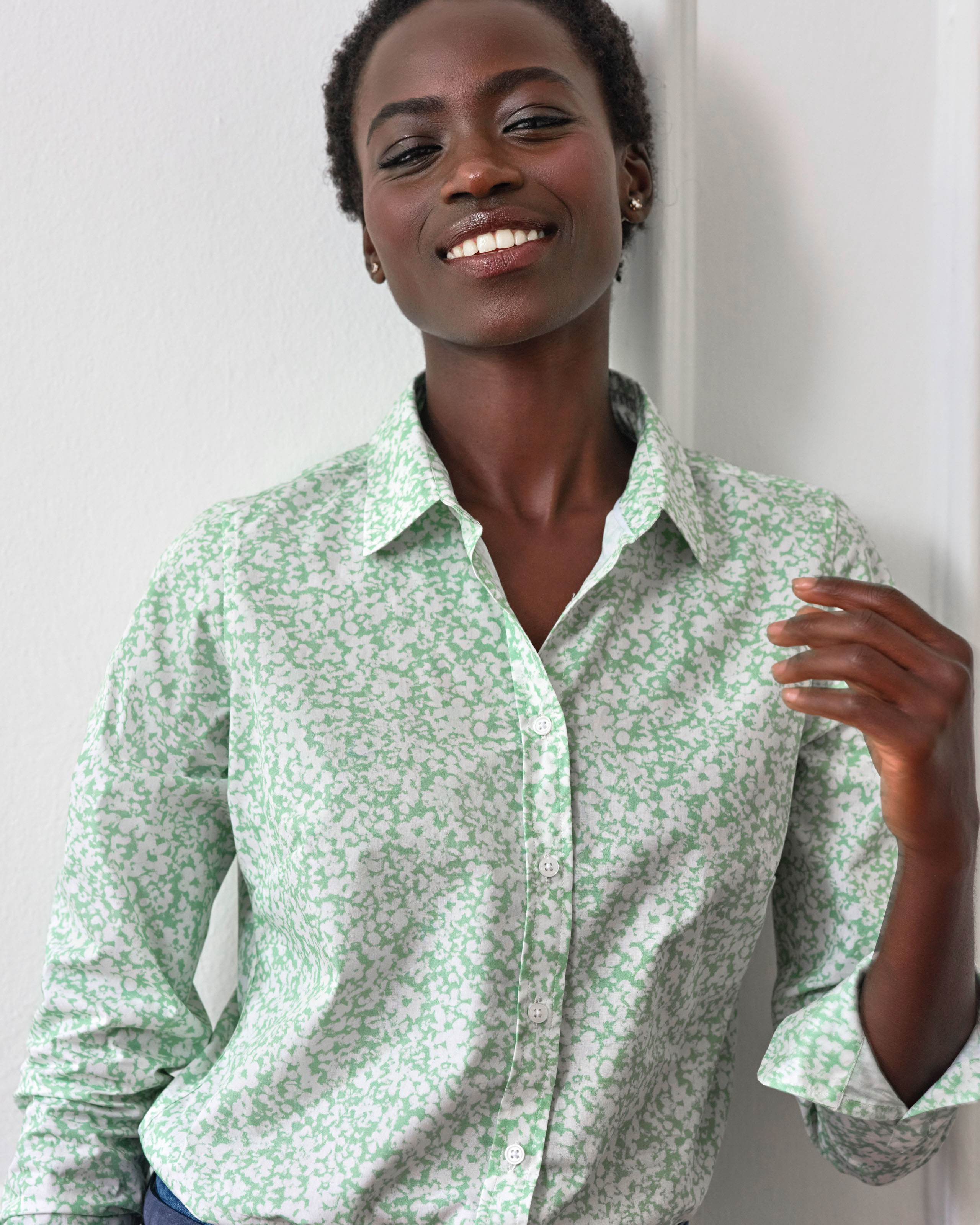 KINDLE PD Green Floral Shirt main image 1