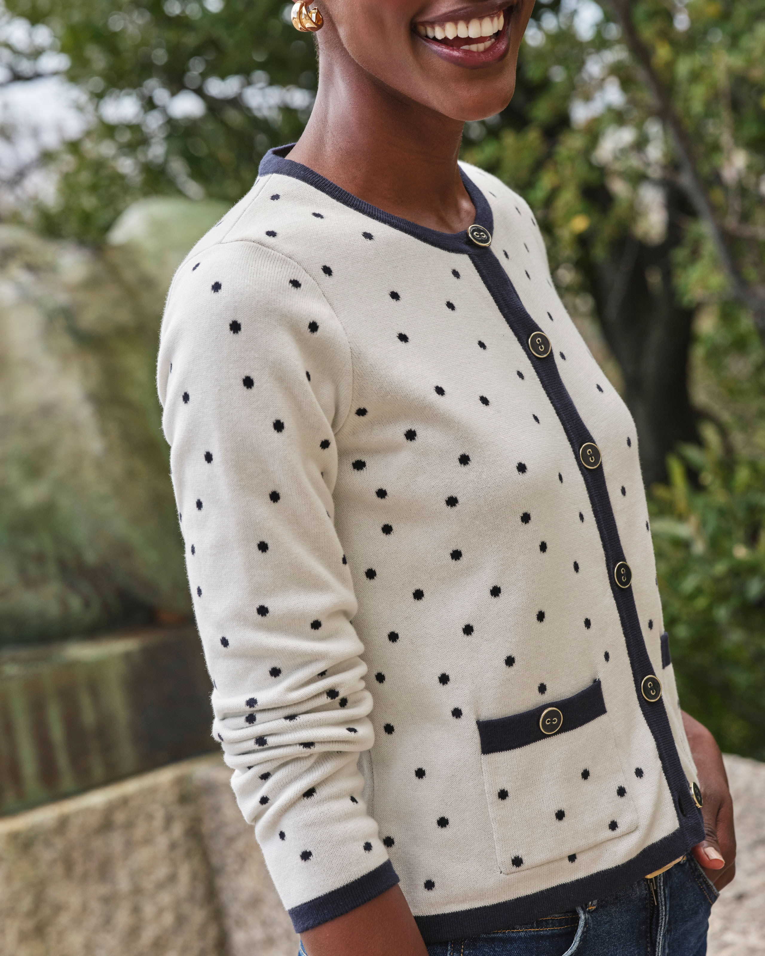 White Carey Cardigan main image 0