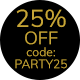black friday 25 off party