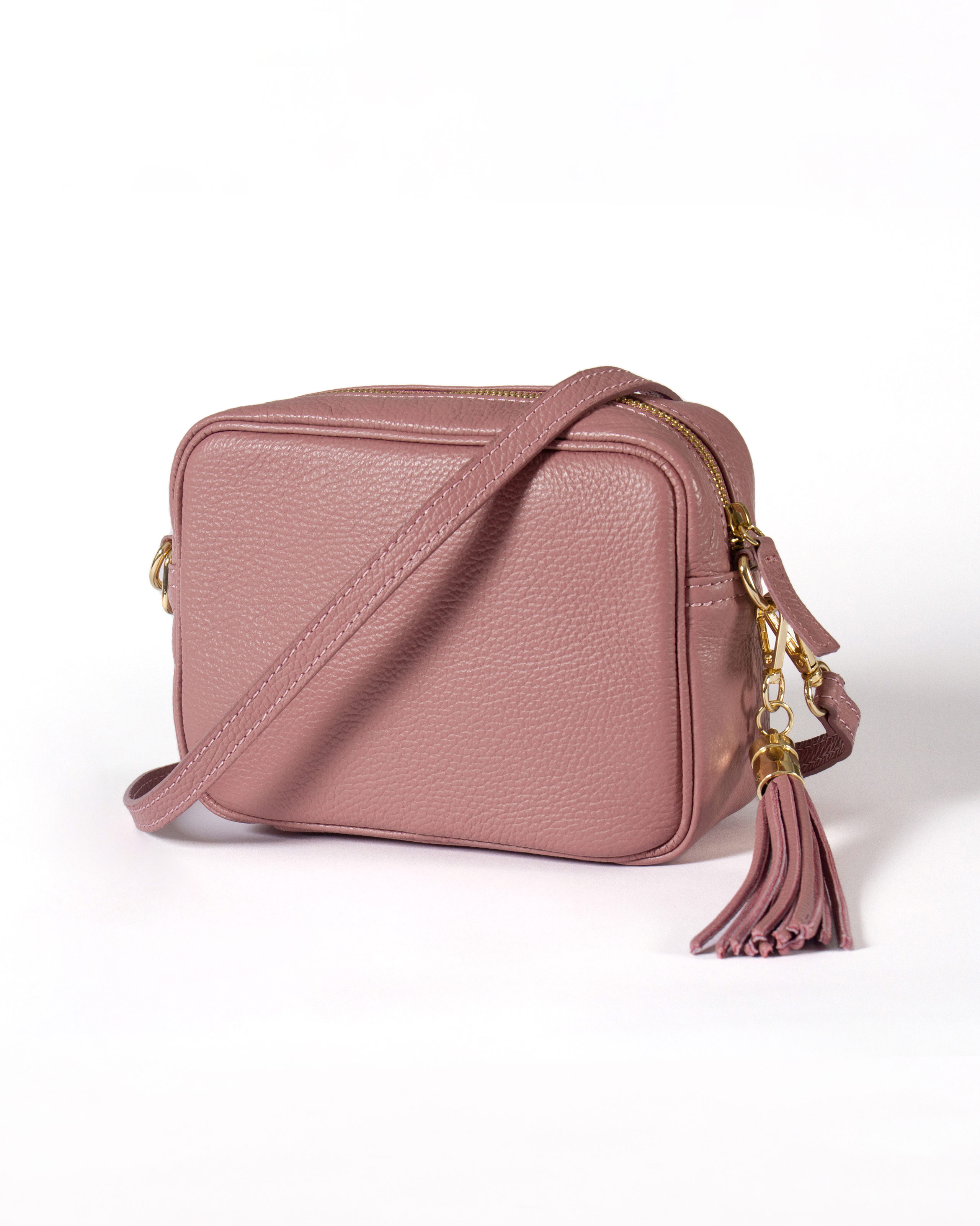 Dusty Rose | Soft Leather Bag With Tassel | Pure Collection