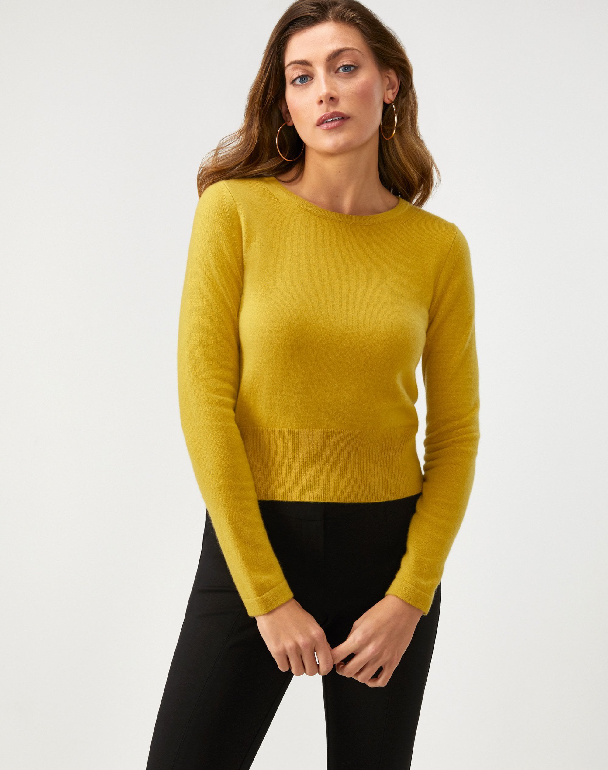 Amber | Cashmere Cropped Sweater | Pure Collection