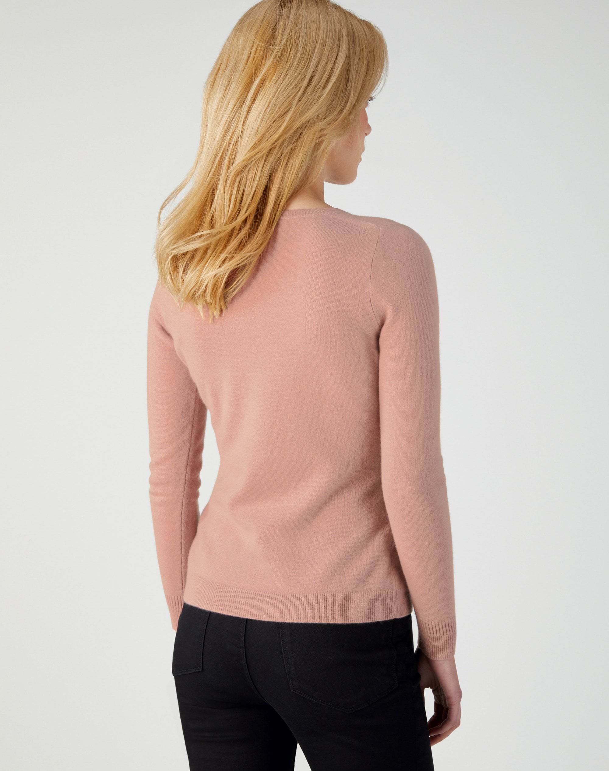 Soft Taupe | Cashmere Slim Fit Crew Neck Sweater | Pure Collection