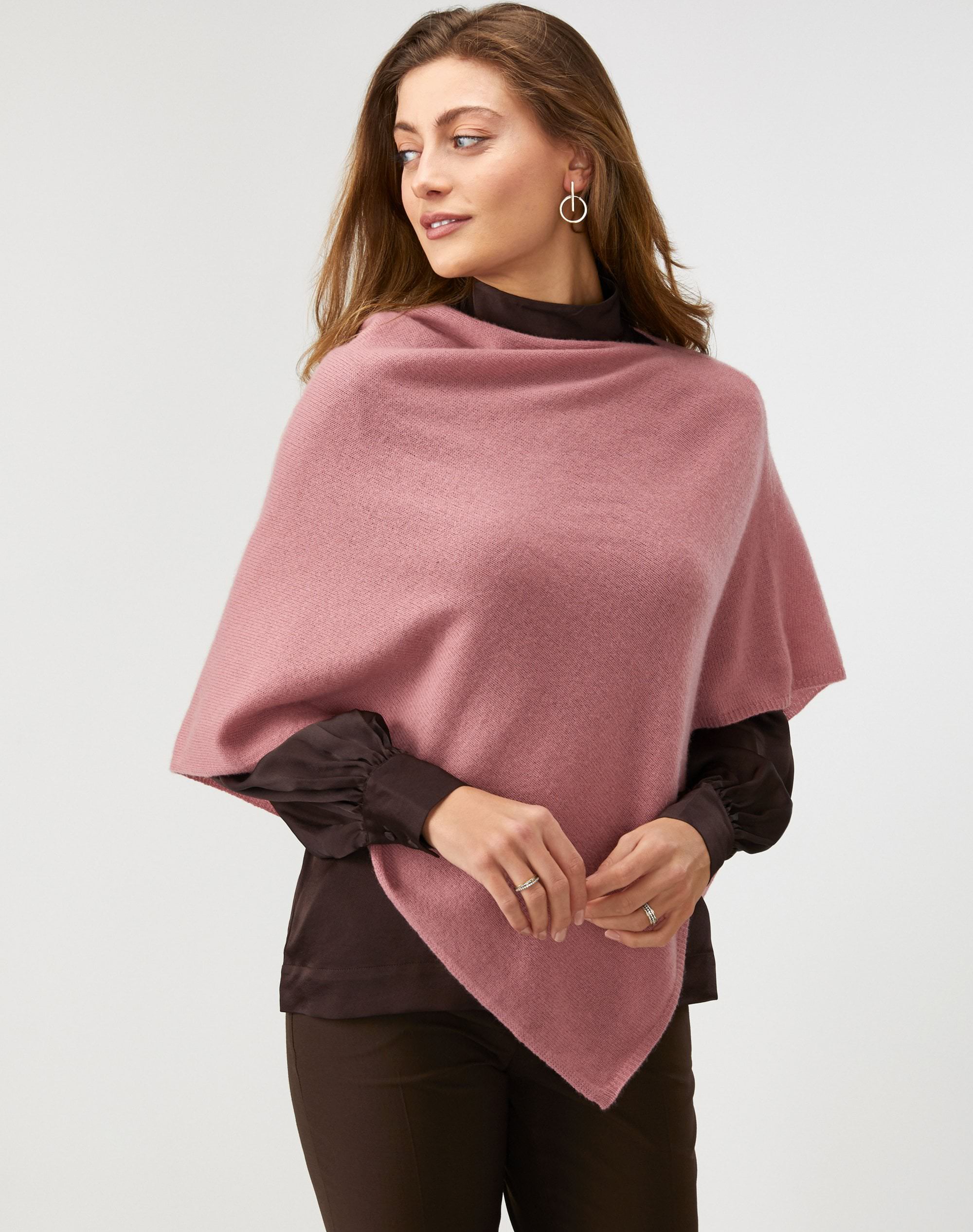 Dusty Rose | Gassato Poncho | Pure Collection