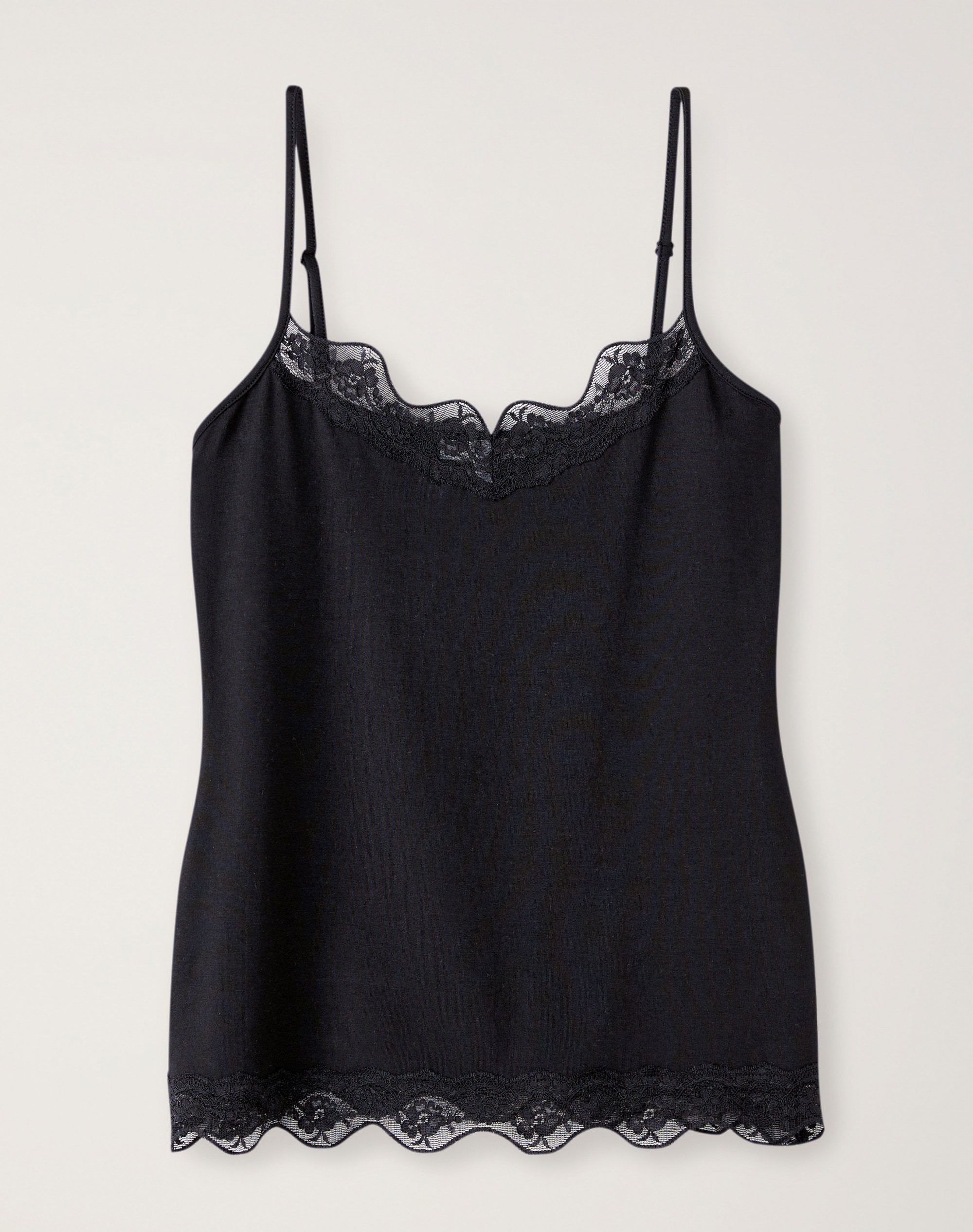 Black | Lace Jersey Camisole | Pure Collection