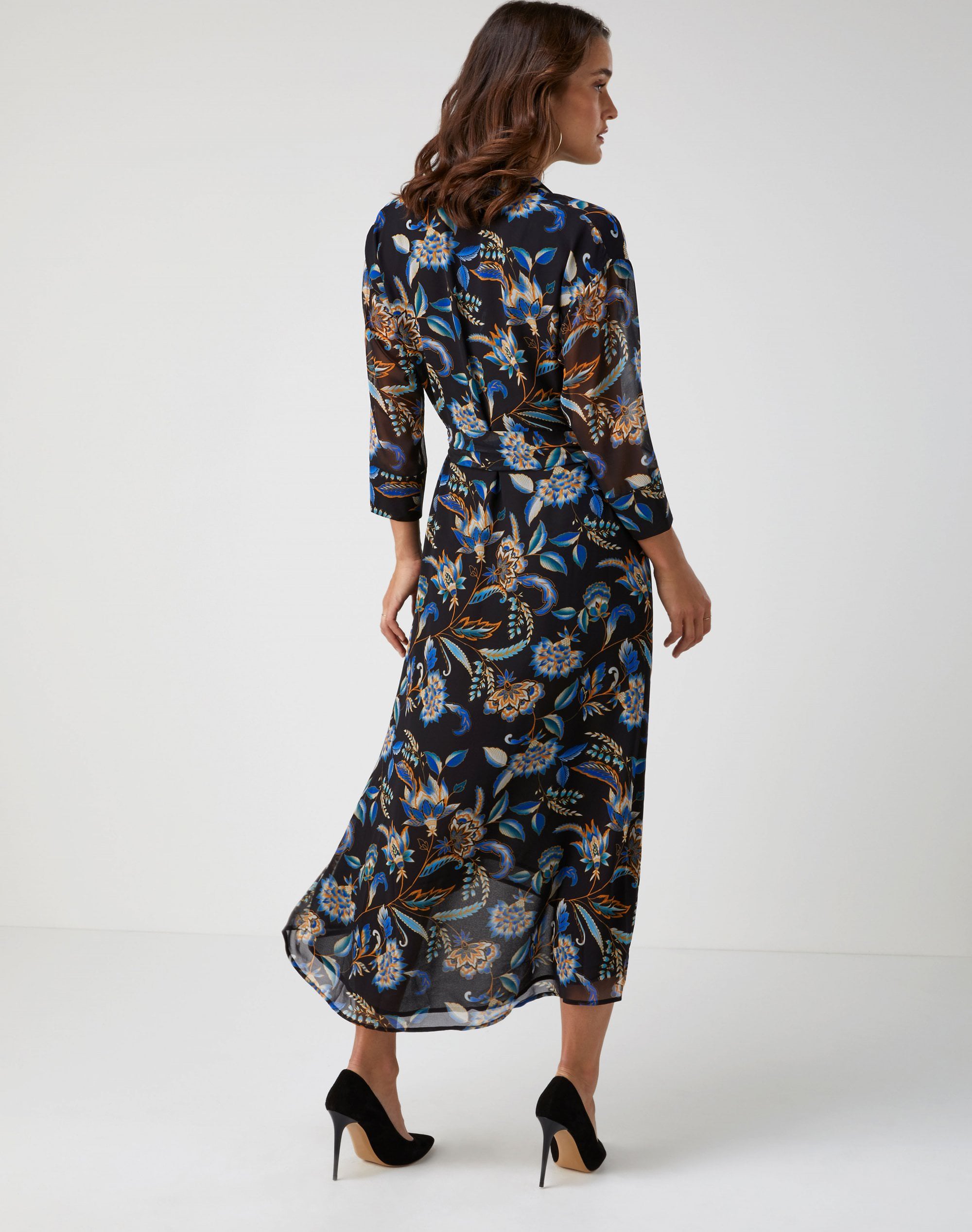 Opulence Print | Printed Collared Dress | Pure Collection