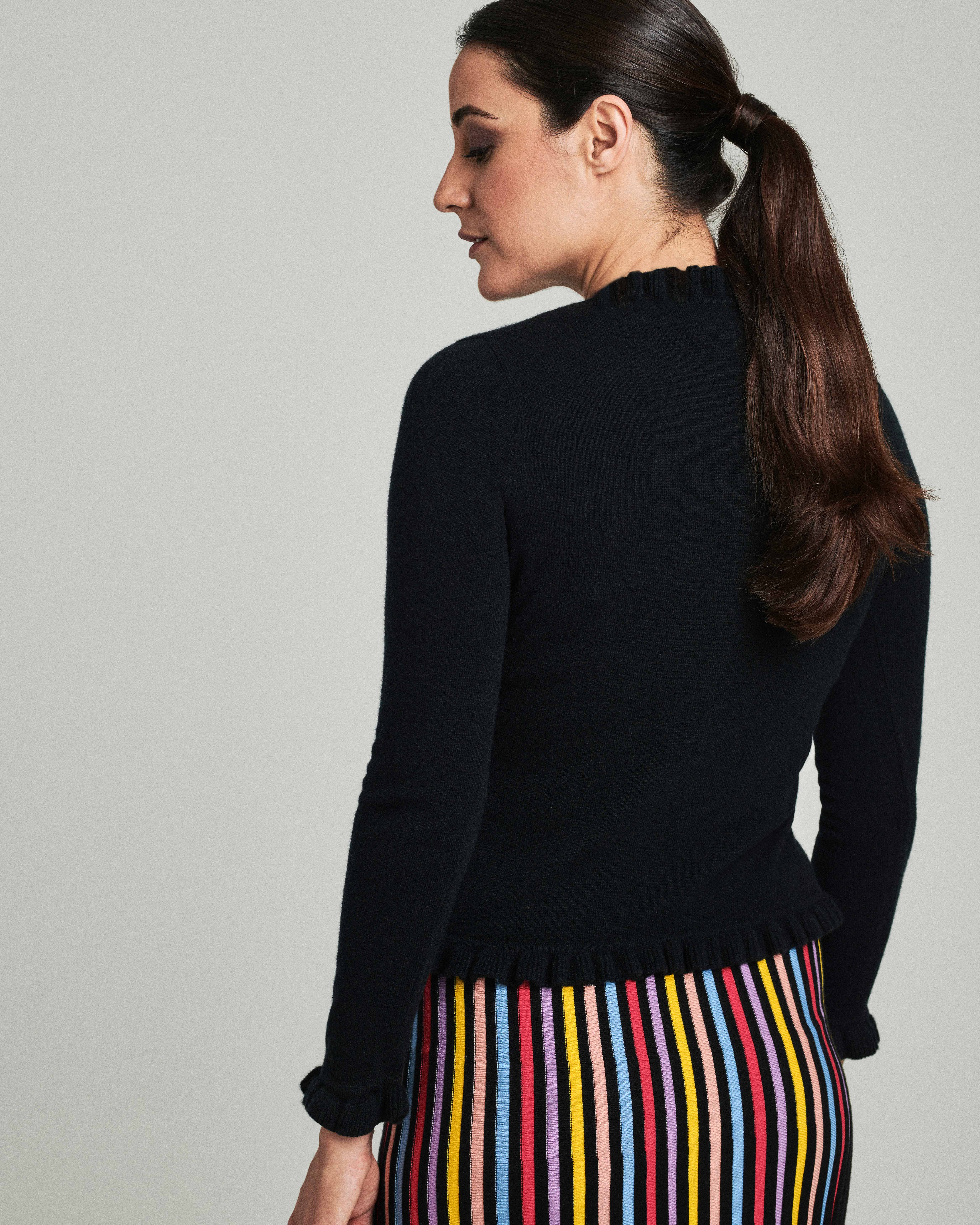 edge to edge cardigan black
