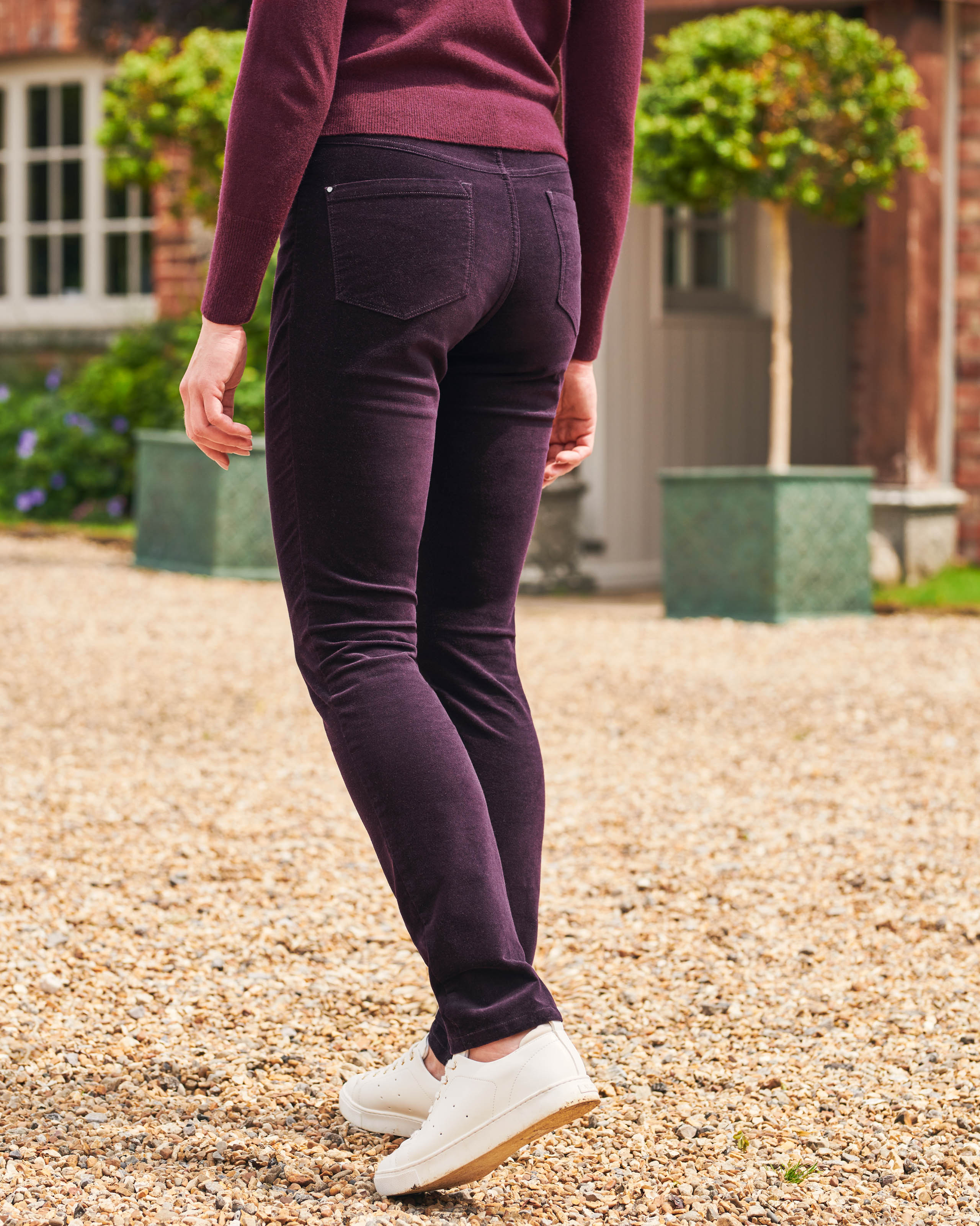 Merlot Washed Velvet Jean Pure Collection