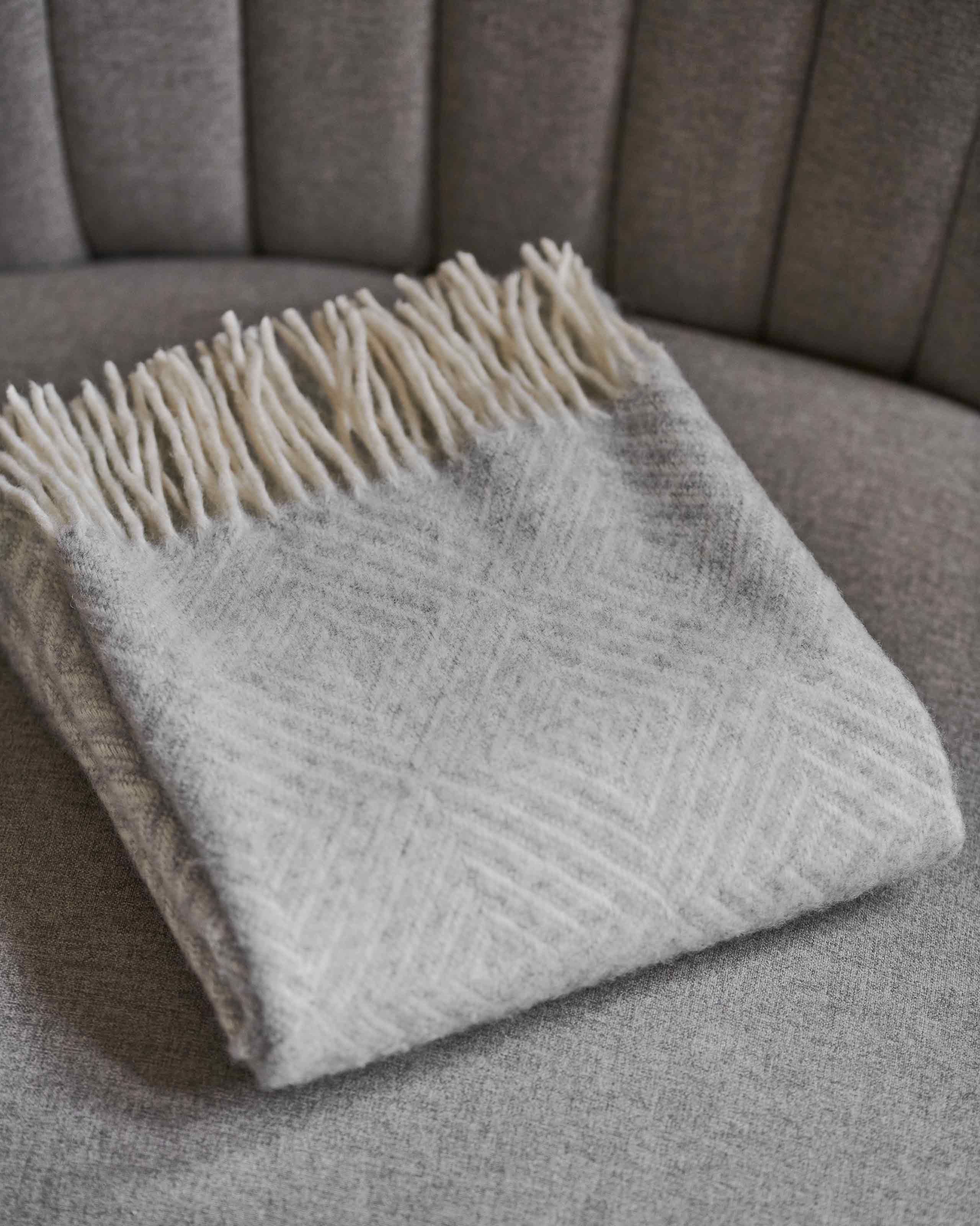 Grey Merino Wool Baby Blanket Pure Collection