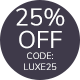 25 off luxe edit