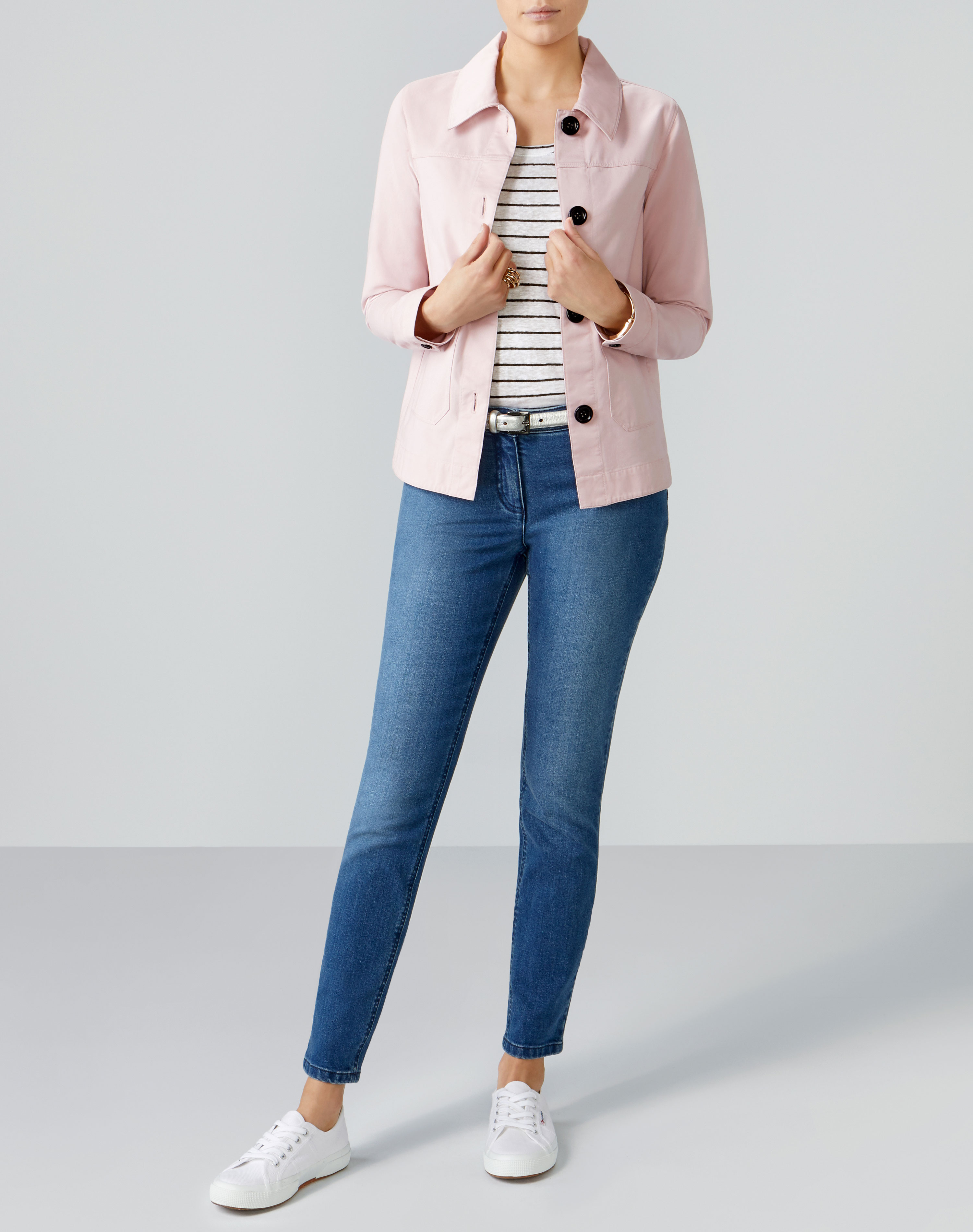 Soft Pink | Soft Washed Cotton Jacket | Pure Collection