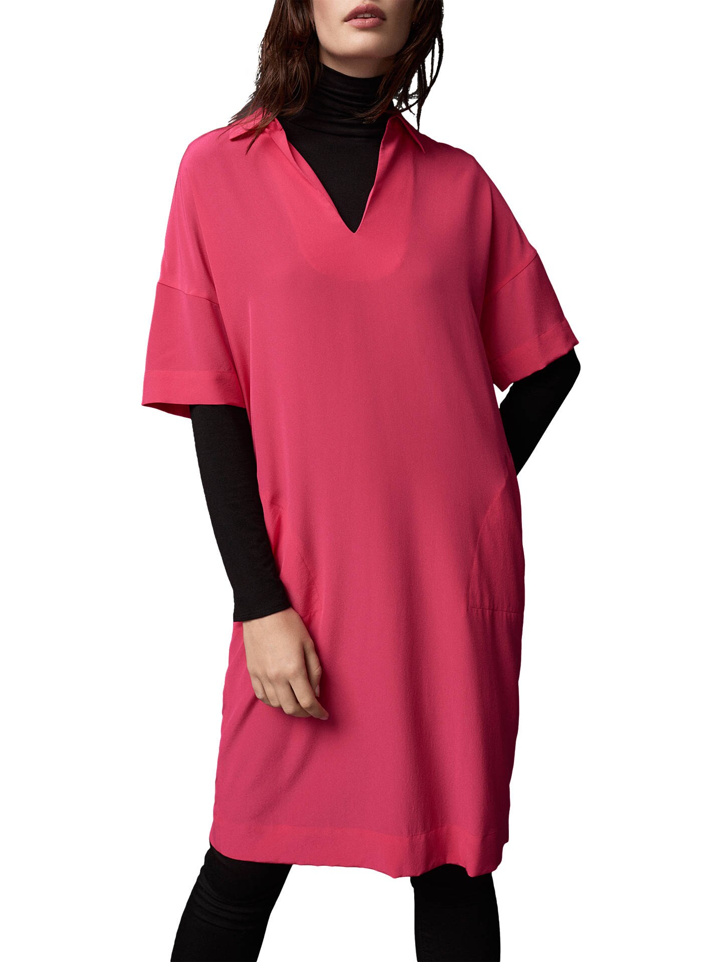 Hot Pink Silk Tunic Dress Pure Collection
